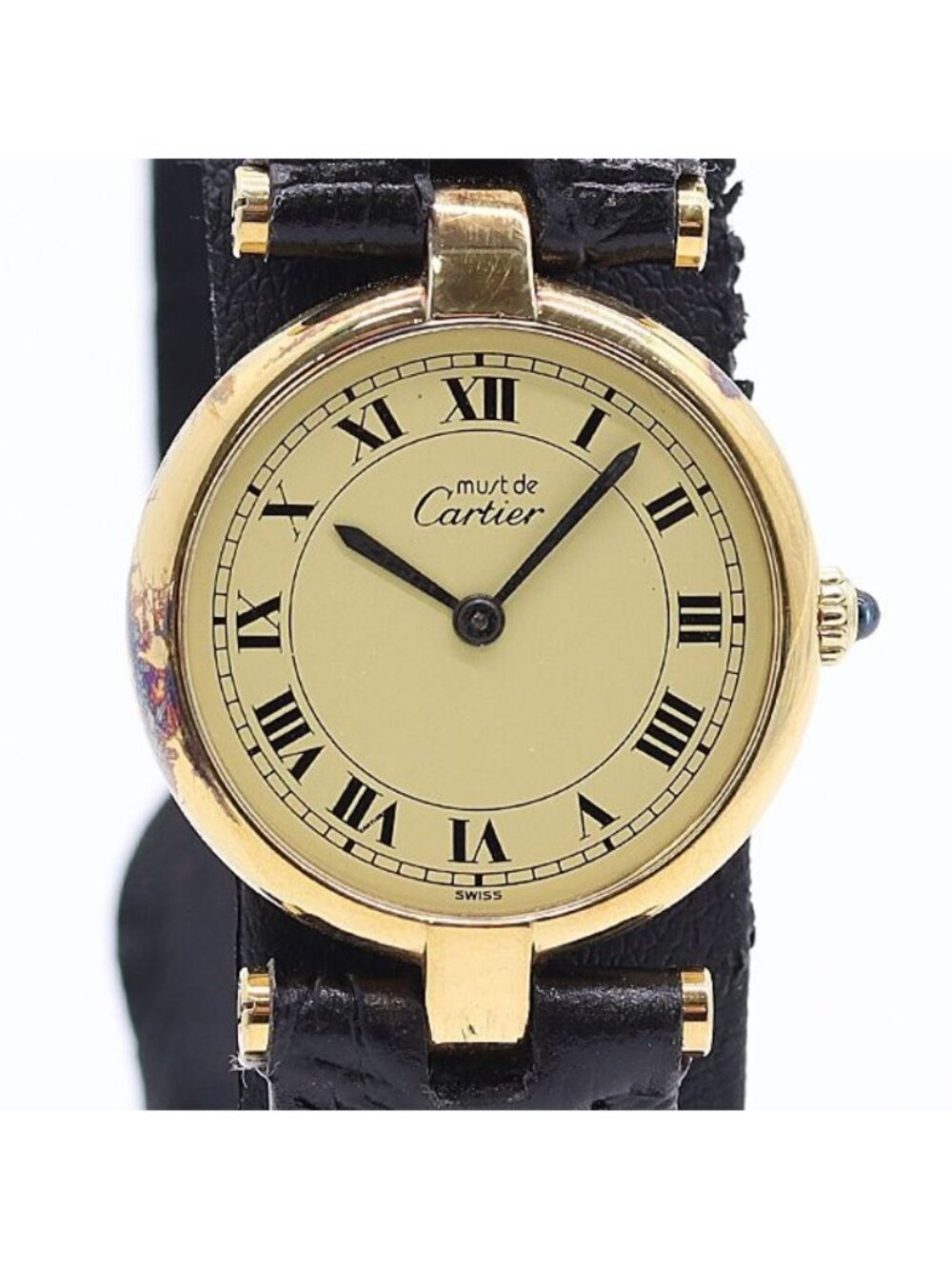 Cartier Must Vendome 925 Sterling Silver Ivory Dial Watch